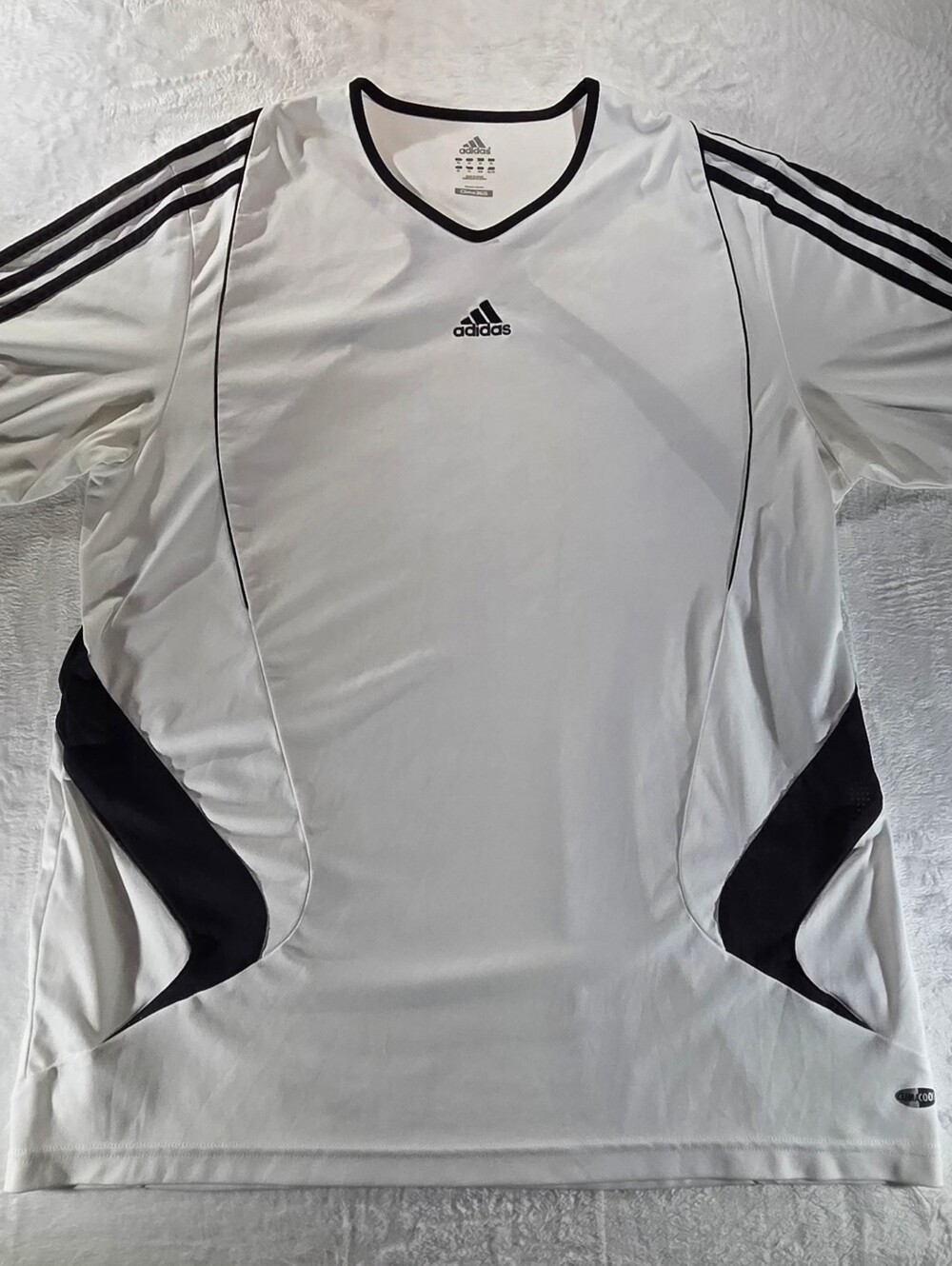 Adidas Men’s White Soccer Jersey with Black Accents